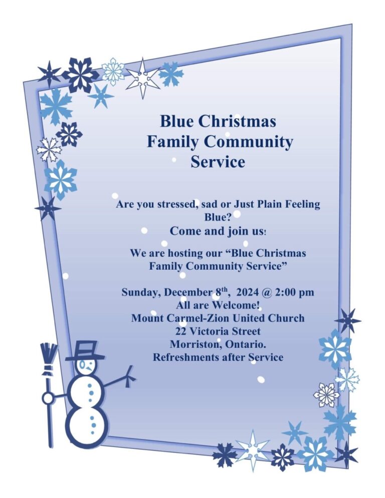 Blue Christmas Family Community Service